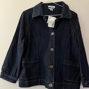 Christopher & Banks Dark Blue Jean Jacket